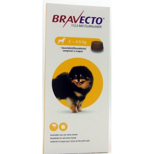 Bravecto chien-2-4,5-kg 2-comprimes
